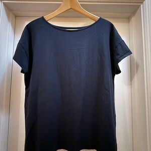 J. Jill Luxe Supima Navy Tee